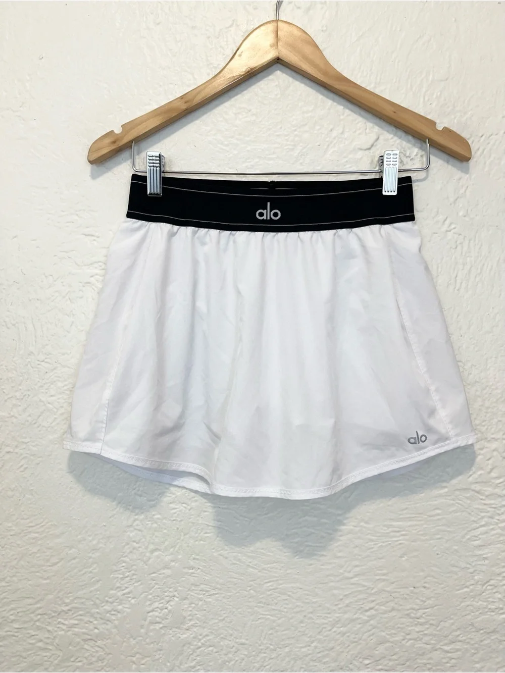 Alo Yoga Match Point Tennis Skirt Skort White Medium M